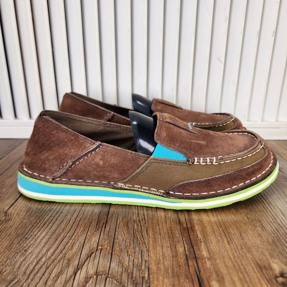 Ariat Cruiser Slip On Casual Shoes Womens Size 6.5 B Brown Suede Loafer 10017457